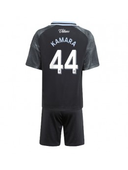 Aston Villa Boubacar Kamara #44 Replika Borta Kläder Barn 2025-26 Kortärmad (+ byxor)